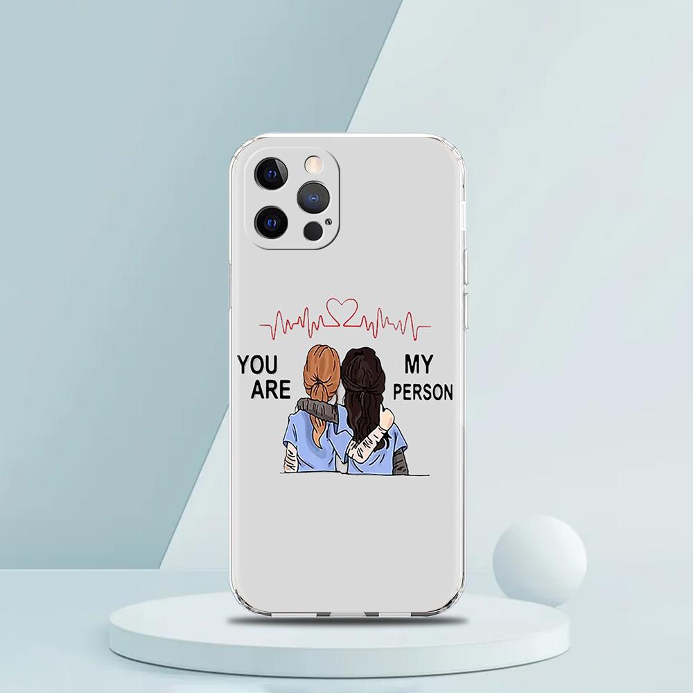 Greys Anatomy You Are My Person Luxury Phone Case For iPhone 16 15 14 13 12 11 Pro Max XS X XR SE 7 8 Plus soft Clear Cover