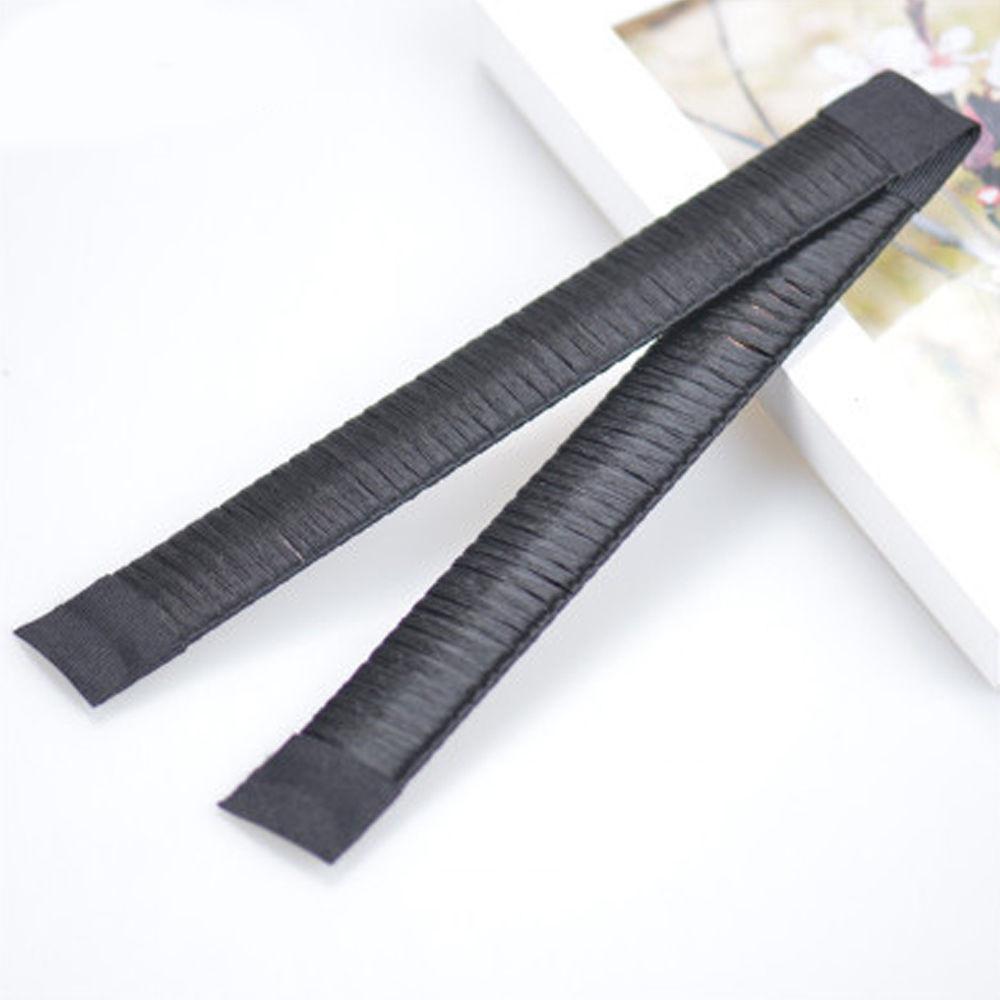 Elegant French Style Bun Maker Hair Accessory 21cm Geometric Fabric Design