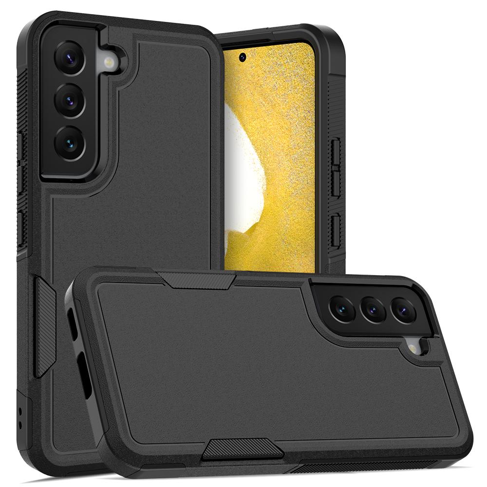 

For Samsung Galaxy S22 5G Case 2-in-1 PC+TPU Shockproof Phone Cover Black
