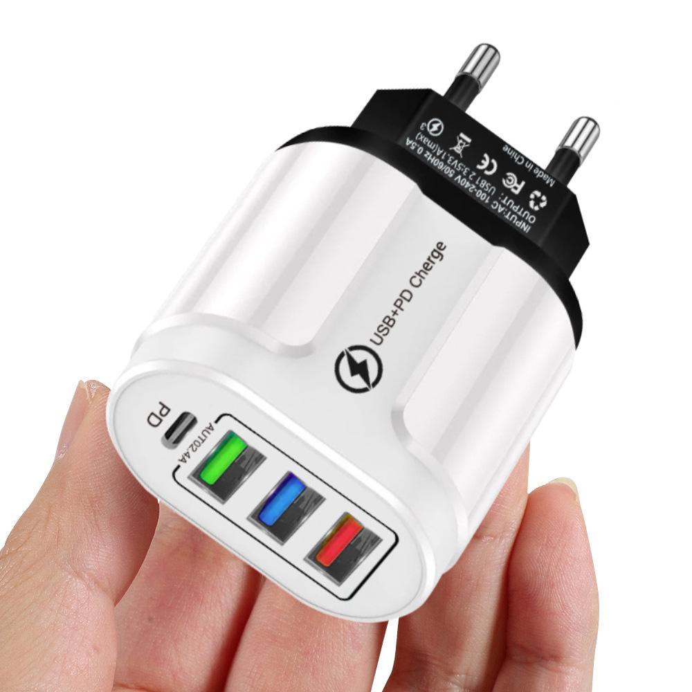 GaN European Standard PD33W QC3.0 Multi-Port Charger with 9V/12V Fast Charging