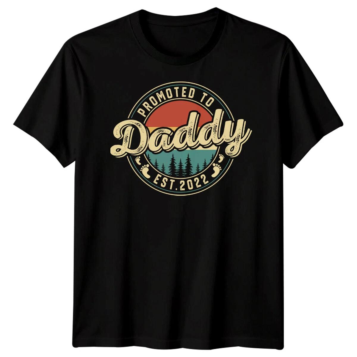 Personalised Mens Promoted To Daddy Funny Fathers Day T-Shirt Tee Best Dad #FD L