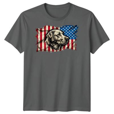 American Labrador Usa Flag Dog Unisexs T Shirt Patriotic Pet Apparel Graphic Tee