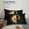 3pcs Sun and moon face pattern bedding set, for teenagers and adults bedroom, 1*duvet cover+2*pillowcase, soft home decoration