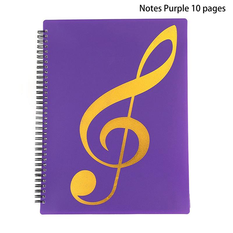 Flexible 20 Pages Piano Music Score Folder A4 Music Book Clip Sheet Note Folder Piano Paper Sheets Music Binder For Practice