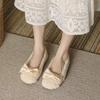 Mao Mao shoes outer wear single shoes  autumn and winter new plush comfortable casual bow Doudou cotton shoes