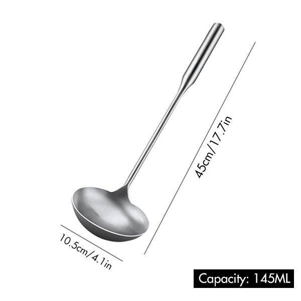 Stainless Steel Chef Cooking Spoon Wok Spoon, Long Handle Soup Spoon Serving Ladle - Kitchen Tools Wok Utensils