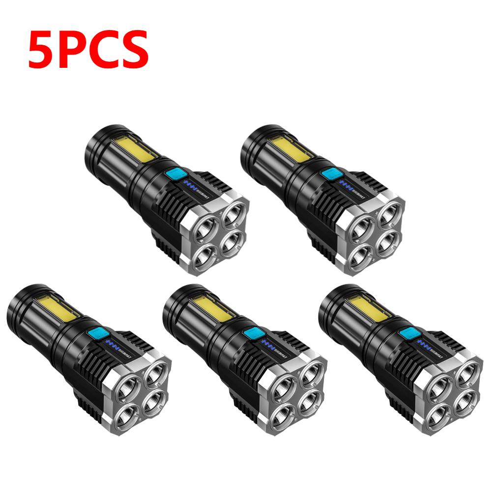 1-10PCS Powerful Flashlights Portable Rechargeable LED Camping Lamps Torch Light Waterproof Long Range Lanterns Self Defense