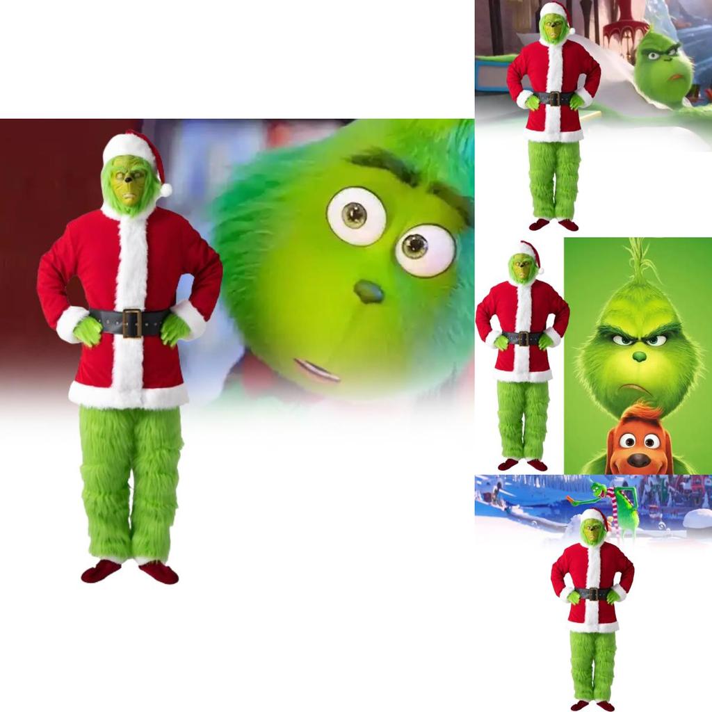 The Grinch Christmas Costume Cosplay Outfit For Adults Holiday Party
