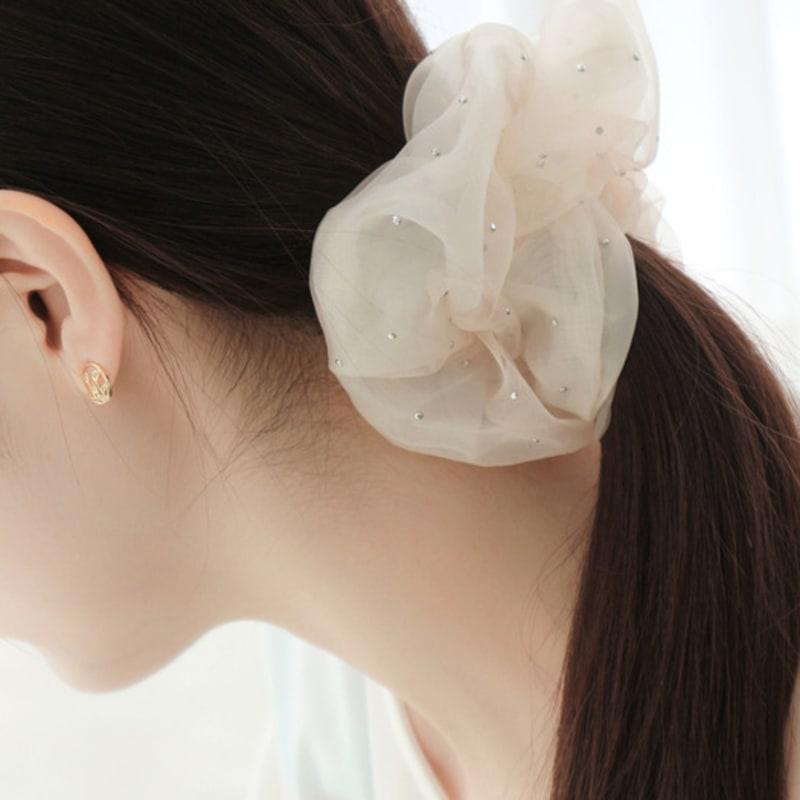 

noCTURN LIGHT-UP SHEER SMALL SCRUNCHIE (3color) beige