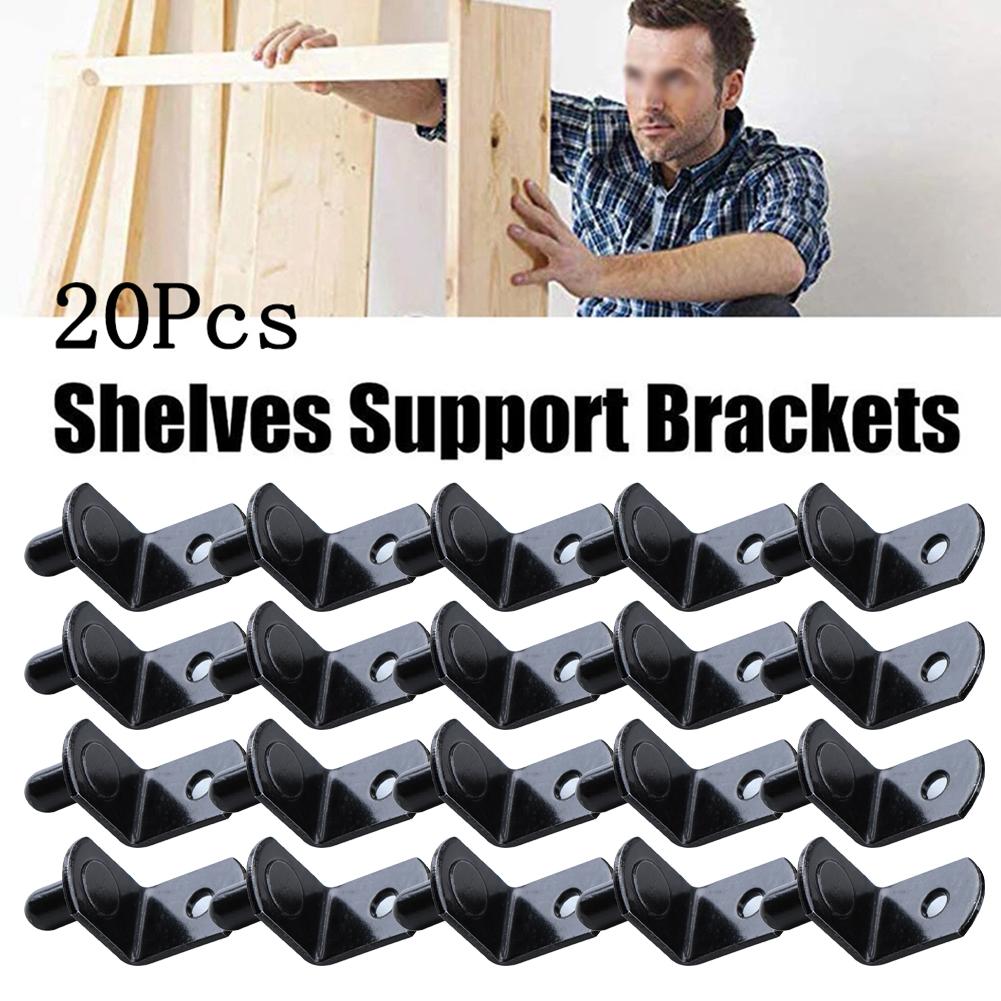 12Pcs Shelf Brackets Support Studs Pegs 6mm Metal Pin Shelves Seperator Fixed Cabinet Cupboard Glass Furniture Bracket Holder