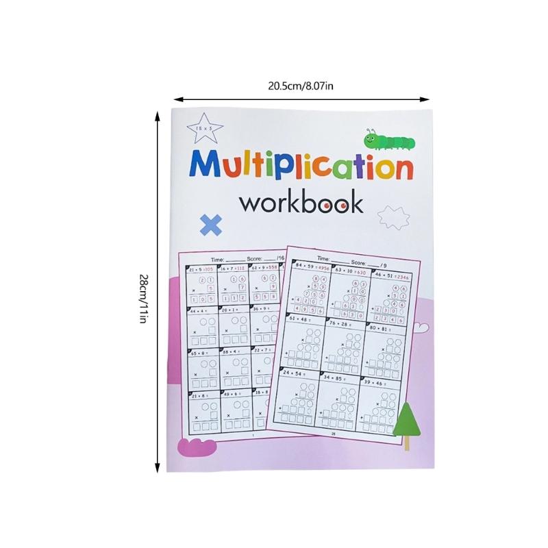 Grund- und Mittelschule Mathe Arbeitsbuch Freundliche Materialien Multiplikation Division Übungen Praktisches Mathe Übungsbuch
