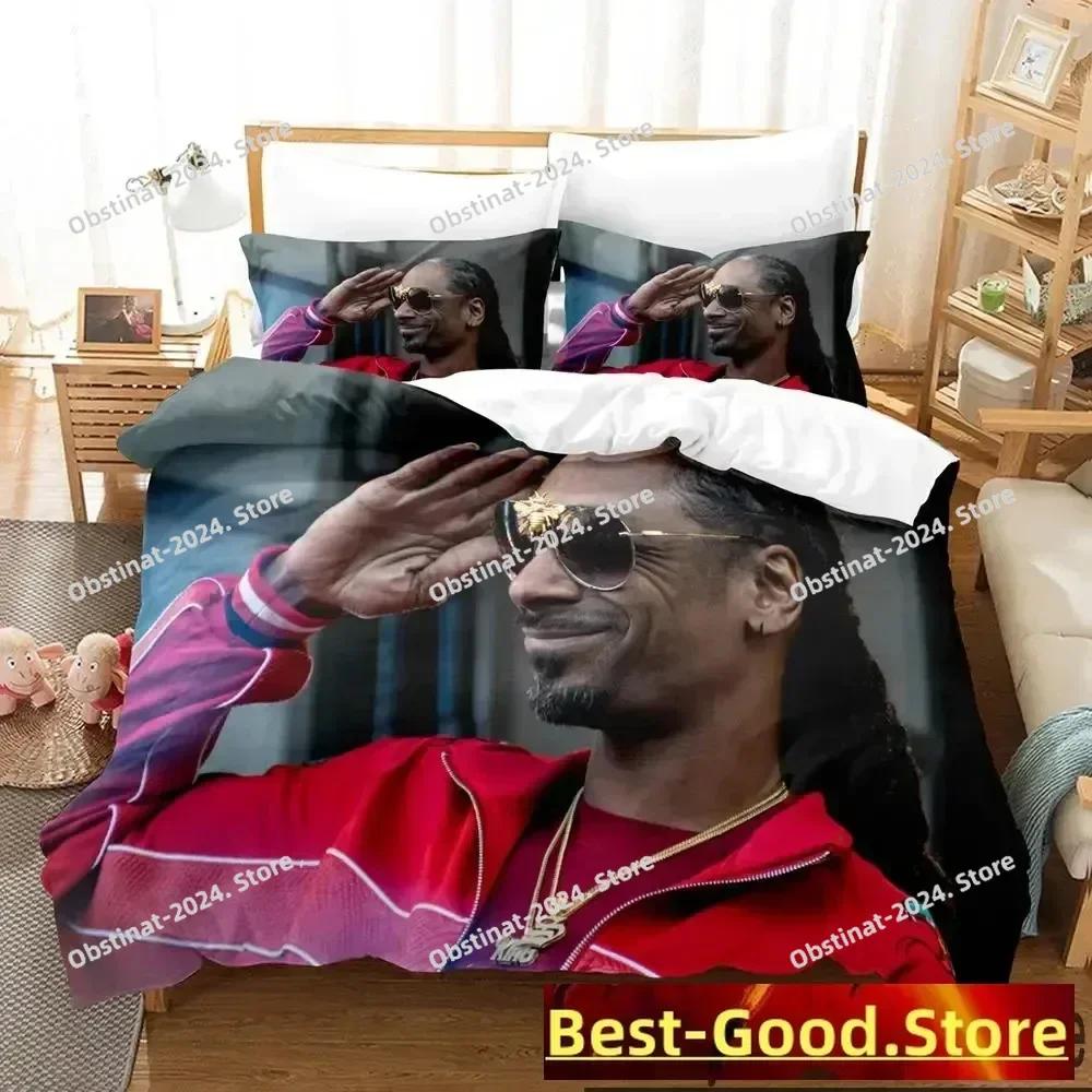 3D Snoop Dogg Rapper Bedding Set Printed Bed Set With Pillowcase Bed Duvet Cover Single Double Queen Super King Size boys Adult