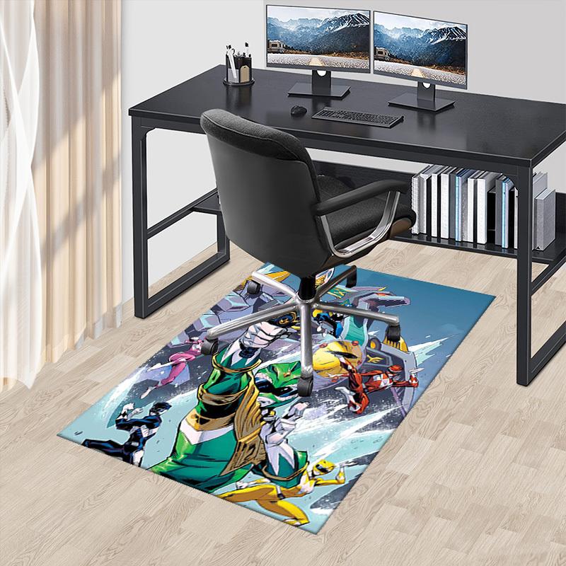 

1pc Power Rangers Green Ranger Anime Cartoon Design Office Chair Mat Non-Slip Carpet for Home Decor Living Room Bedroom Game Room Gift All Seasons.Y03 60cm by 90cm