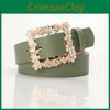Stylish Women's Alloy Rhinestone Buckle Waist Belt Perfect For Dress Outfits