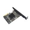 6 Port SATA 3 PCI Express Expansion Card PCI-E/PCIE SATA Controller SATA Multiplier SATA3 6Gbps ASMedia ASM1166 Chip for HDD SSD