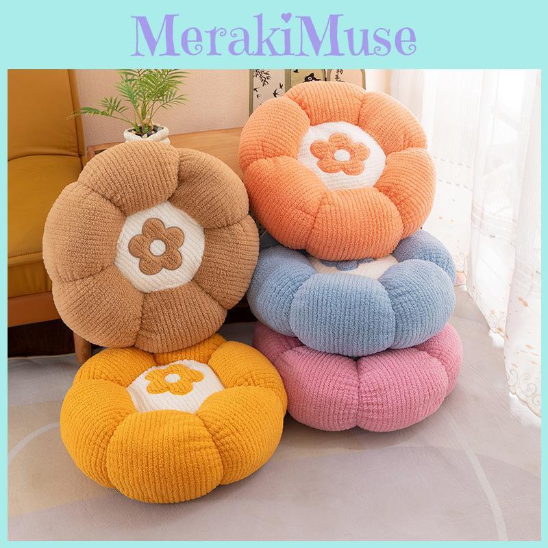 Flower Cushion Plush Pillow With Pp Cotton Fill For Home Lounge Decor