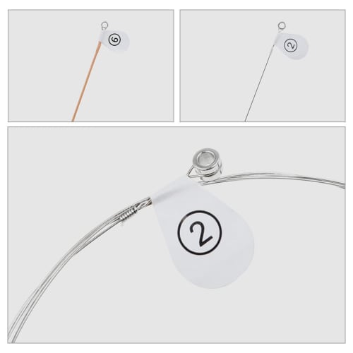 Totority 6-Piece Guitar String Set, Folk Guitar Strings, Metal Guitar Strings, Acoustic Guitar Strings, Folk Guitar Strings, DIY Guitar Strings