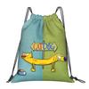 Custom CatDoges Drawstring Bags for Shopping Yoga Backpacks Men Women Surreal Humour Sports Gym Sackpack