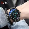 OPK 8116 Fashion Original Quartz Watch for Man Waterproof Luminous Steel Mesh Strap Date Week Man Wristwatch