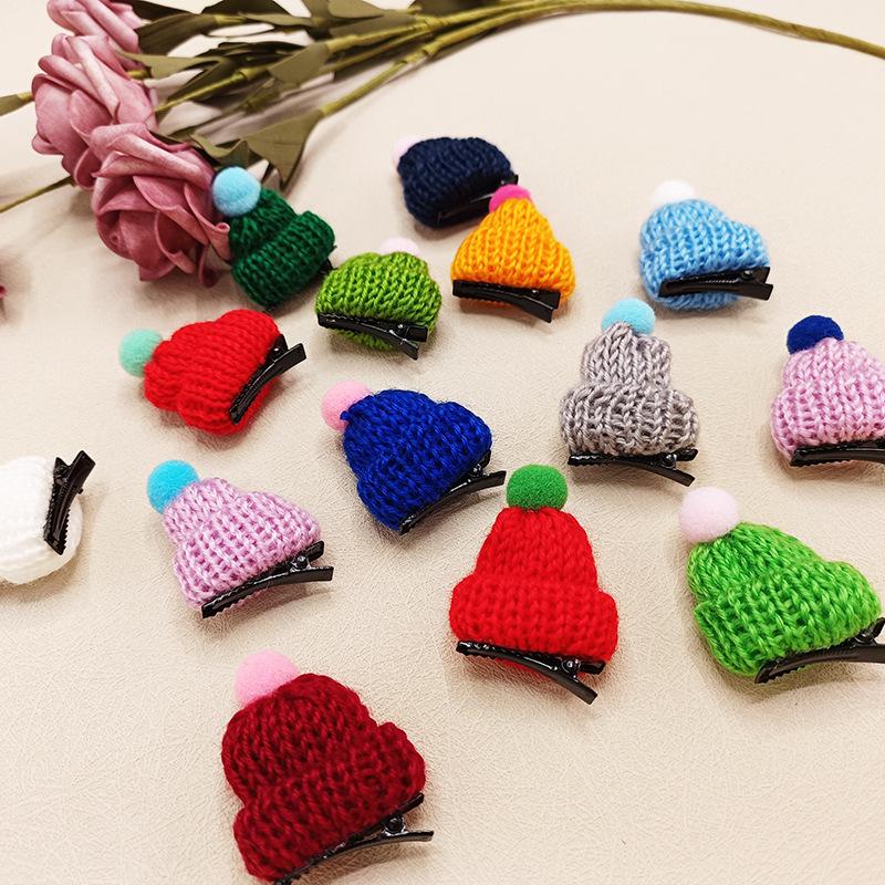 

Корейская мини-шапочка из пряжи DIY Рождественское украшение Аксессуары для волос и материалы для изготовления украшений