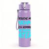 1PC German Language Father Quote Pattern 750ml Color Plastic Sports Water Bottle Leakproof Flip Straw Lid Suitable for Sports Office Home Use
