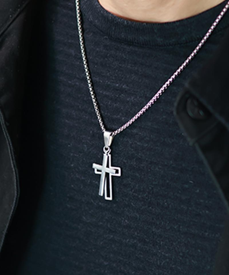 Blancier Double Cross Bm251N1060 Men'S Necklace