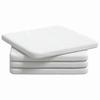 Seat Cushions 4 Pieces White 40 X 40 X 3 Cm Fabric
