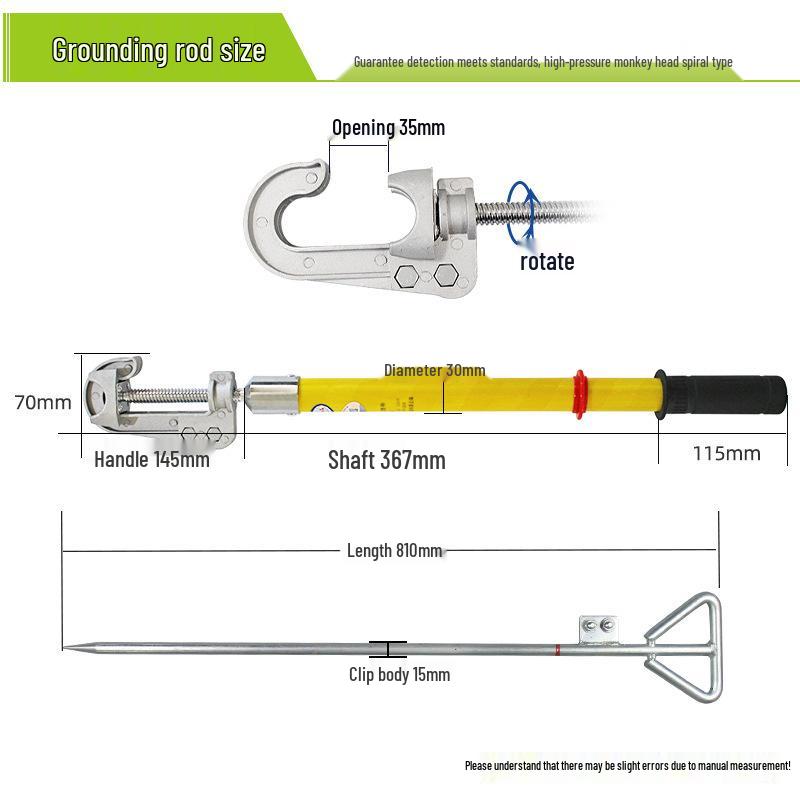 0.4KV Low Voltage Grounding Rod with 25 Sq. Soft Copper Wire - Spiral Power Ground Spike