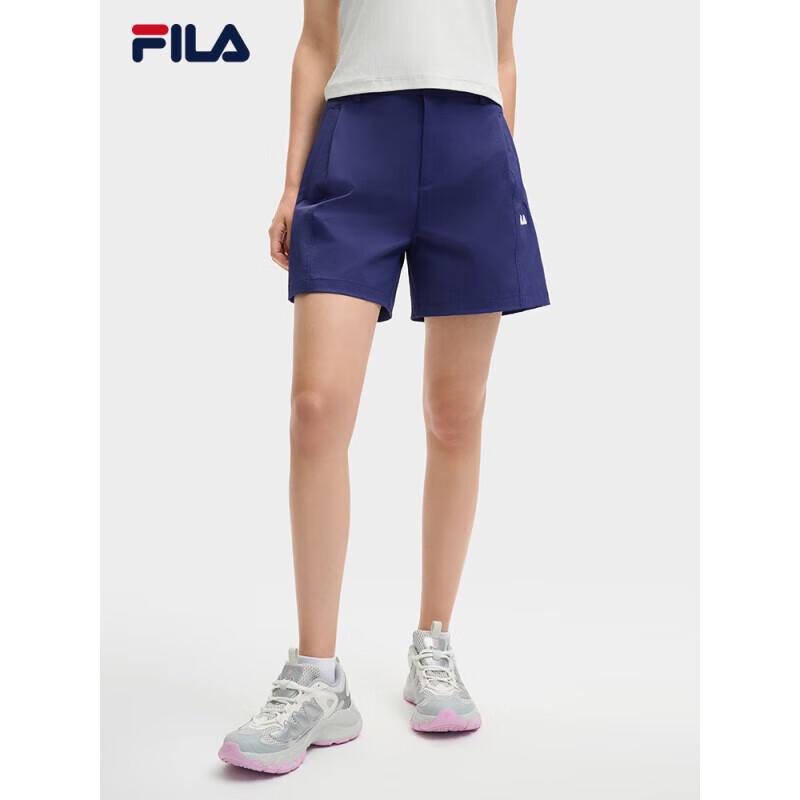 

FILA Women s Lighthouse Blue Woven Shorts L