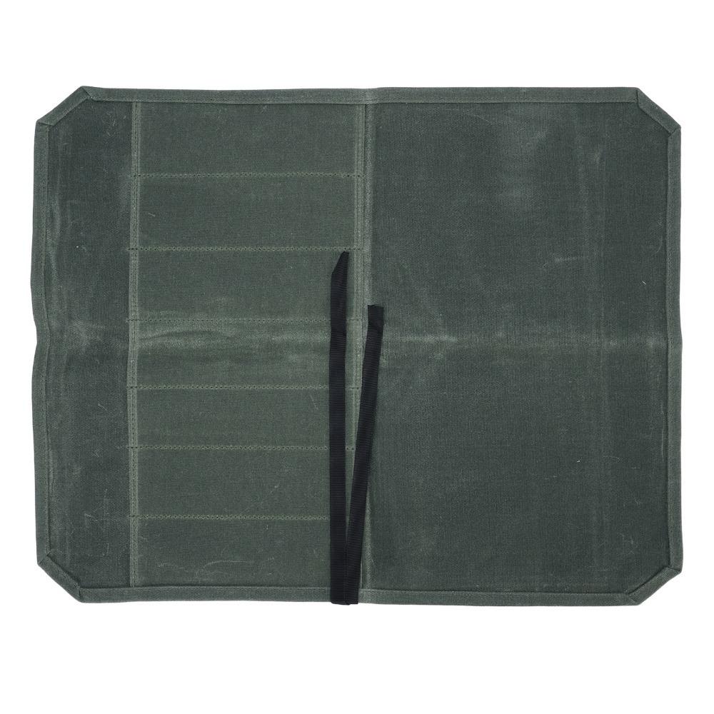 Canvas Knife Roll Bag Waterproof Knife Storage Bag Durable Knife Carrier Case  Outdoor Camping