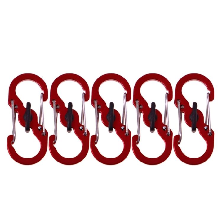 Small Stainless Steel 8 Shape Safety Clip Weatherproofed Carabiner Hook for Hiking Climbing and Daily Carry