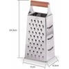 4-Sided Grater - Lacor - Stainless Steel - Wooden Handle - Dishwasher Safe - 190g