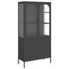VidaXL Highboard Black 90x40x180 Cm Glass and Steel 353000