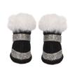 4Pcs Anti-slip Winter Dog Shoes Warm Cats Puppy Socks Fashion Dog Footwear  Puppy