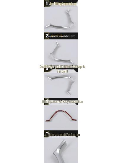 16 KX5 Lenkrad U-förmiger dekorativer galvanisierter Aufkleber für Armaturenbrett und Konsole