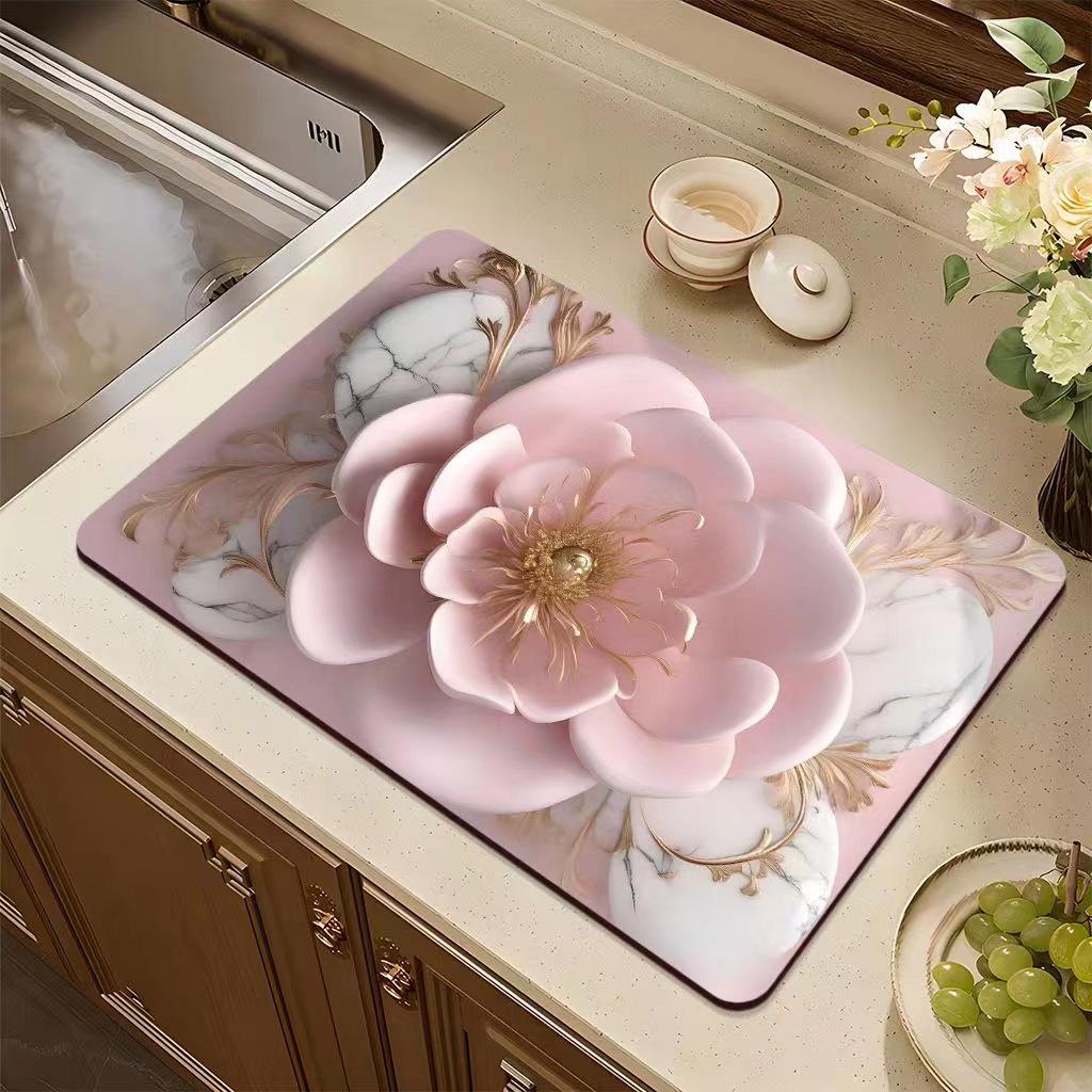 

Diatomaceous Earth Absorbent Kitchen and Bathroom Mat – Non-Slip, Heat-Resistant Pad 30*40 cm