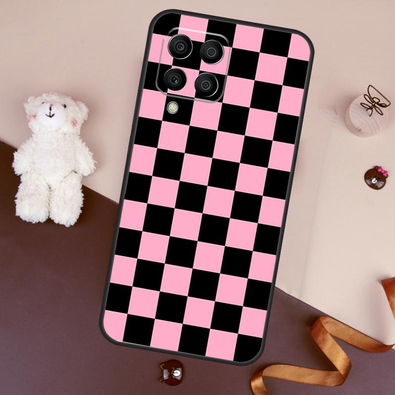 Checkerboard Checkered Board Case For Samsung Galaxy M11 M31 M21 M53 M13 M32 M52 M15 M35 M55 M14 M34 M54 M06 M16 M36 M56