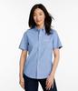 LL Bean Comfort Stretch Oxford Short Japan Light Cobalt 1000277388 Women's Shirt, Sleeve, Fit, Medium, Blue,
