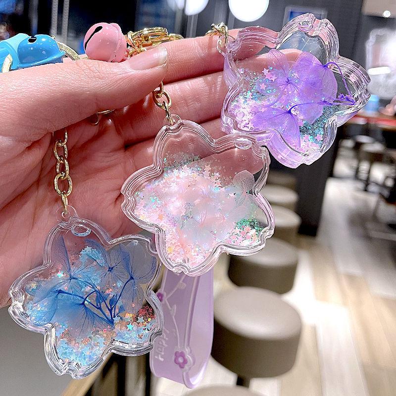 Breloc fermecător cu petale de floare de cireș pentru femei - Pandantiv creativ pentru ghiozdan, cadou drăguț pentru cupluri