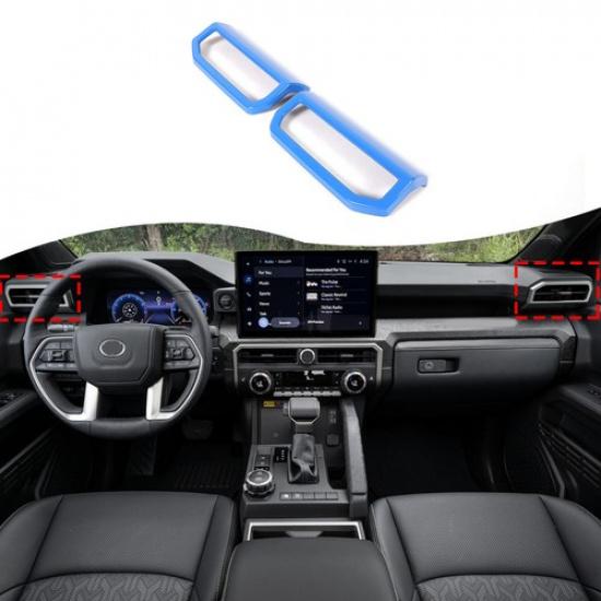 ABS Blue Dashboard Side Air Vent Outlet Cover Trim For Toyota Tocoma 2024