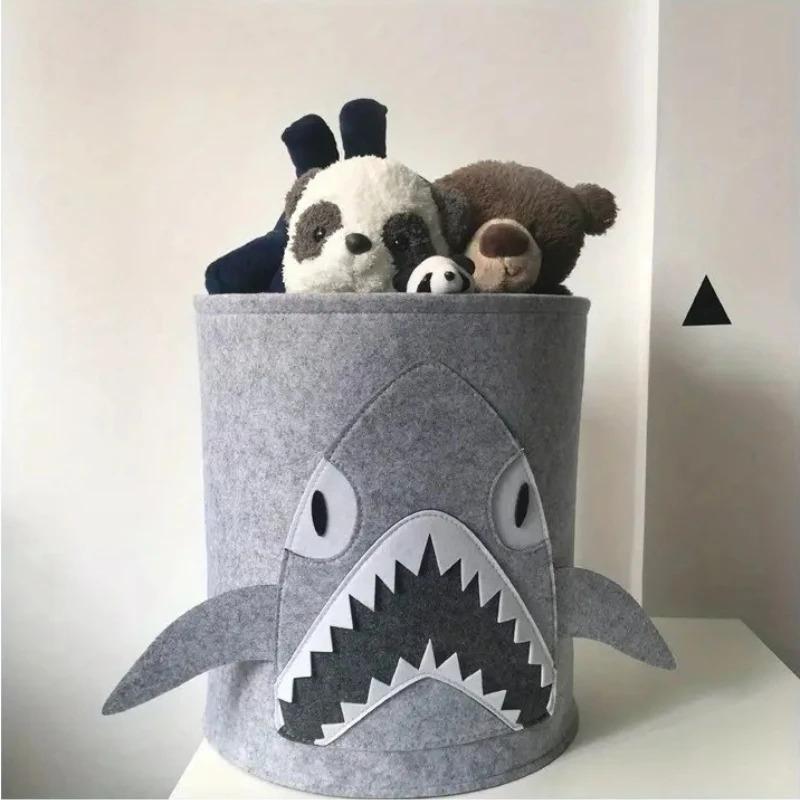 1-5PCS Animal Design Felt Storage Bin with Handles Foldable Large Capacity Basket for Toys Household Items Modern Laundry Basket