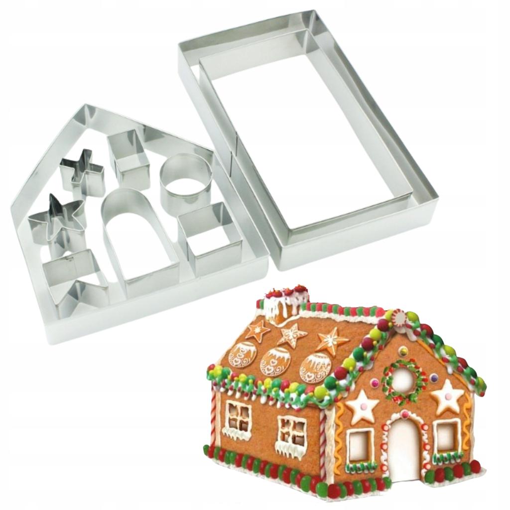 Christmas Gingerbread Cookie Cutters Set House Nativity Scene X 10