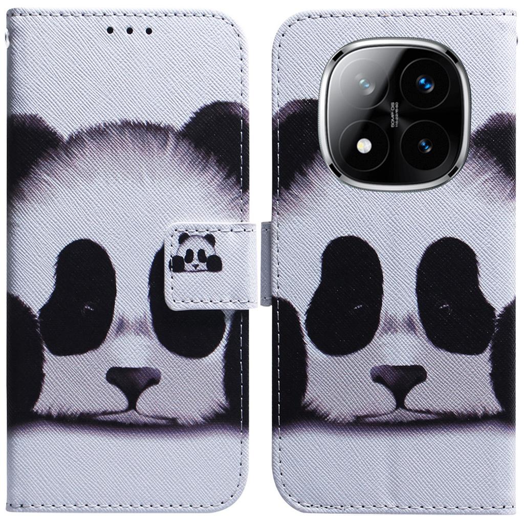 For Xiaomi Redmi Note 14 Pro 5G/Poco X7 5G Wallet Case Pattern Print Leather Phone Cover