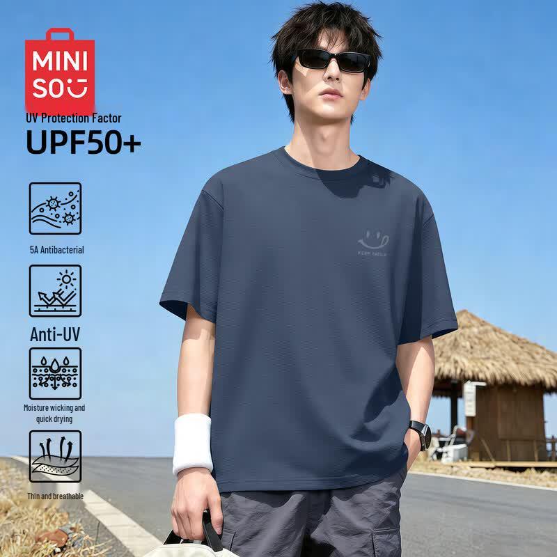 

MINISO Men s Quick-Dry Breathable Mesh Sports T-Shirt 4XL