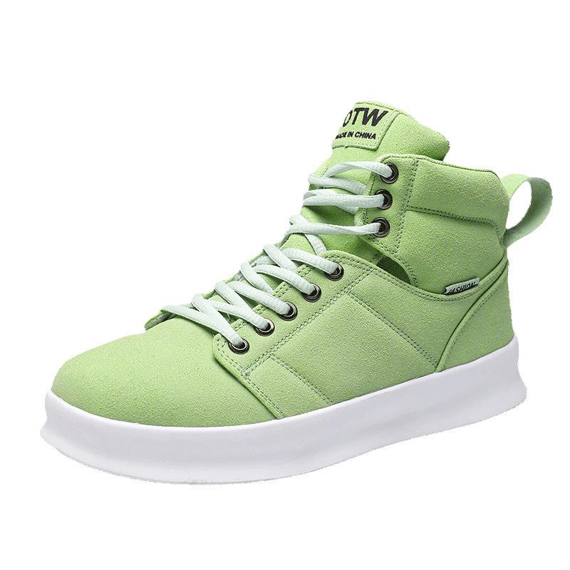 Autumn and winter new high-top anti-velvet leather shoes Air Force No. 1 thick-soled breathable sports student leisure workers