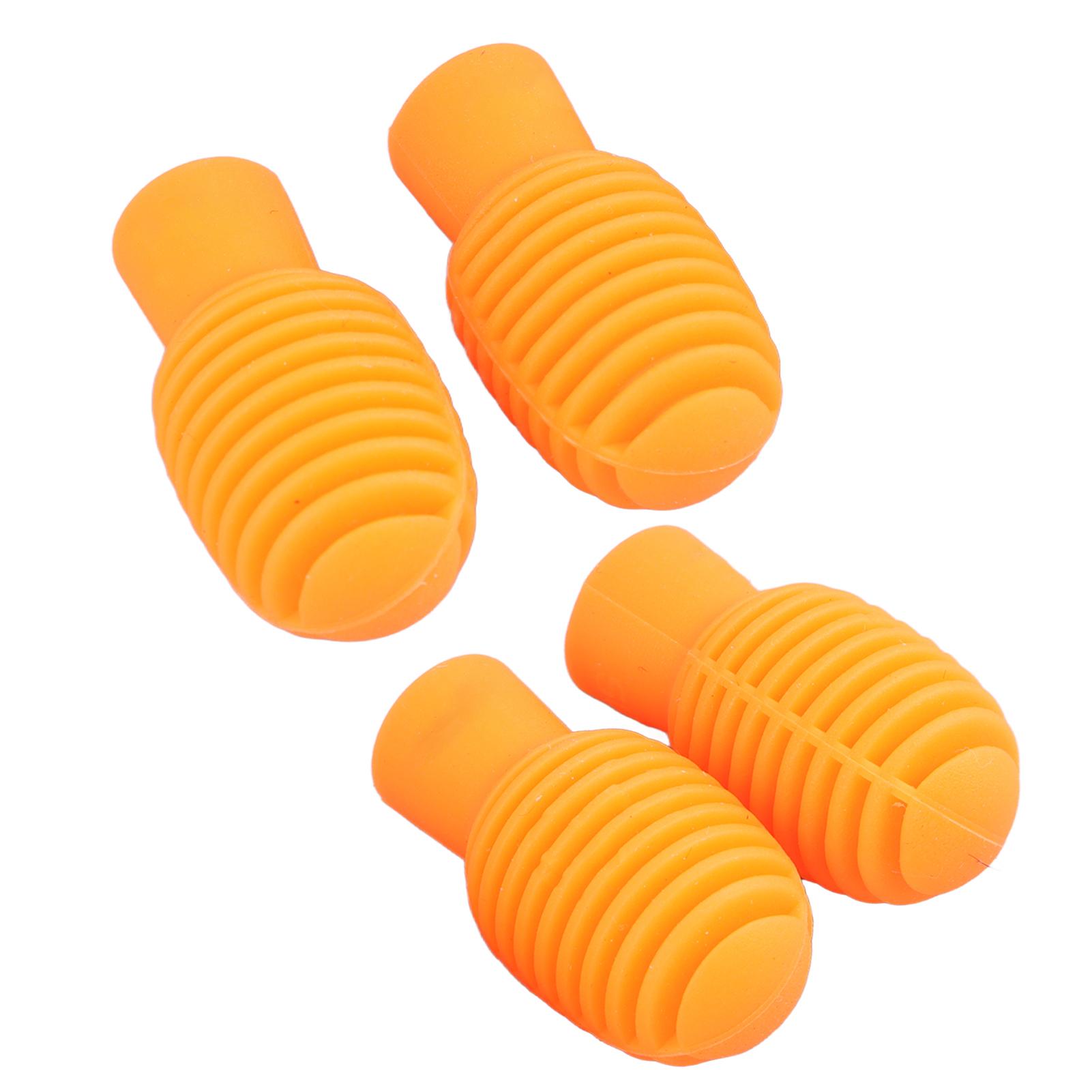 

4 шт. Палички для барабанів Безшумний наконечник Силіконова заглушка для палички для барабанів Наконечник-глушник для палички Аксесуар для інструменту Помаранчевий