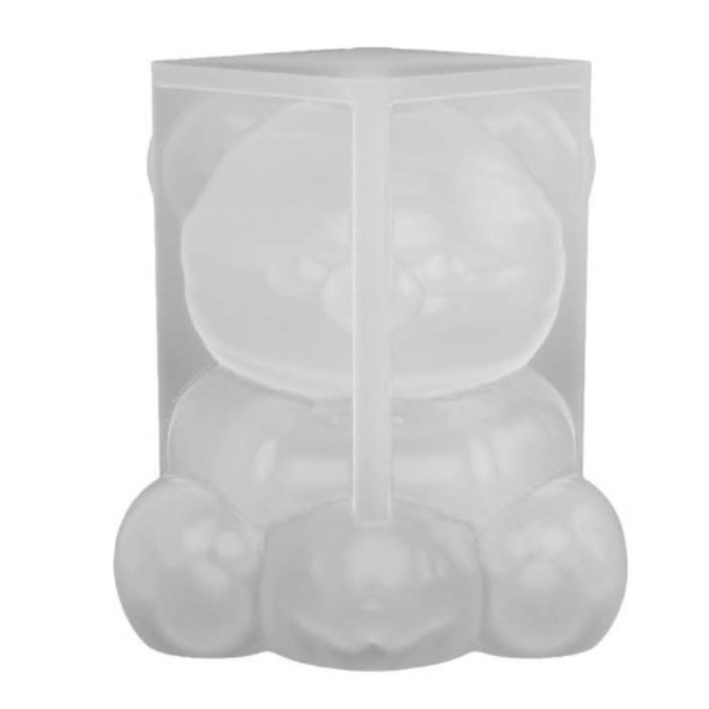 Non-stick Mummy Bear Mold 3D Shaped Casting Mold Pumpkin Bear Silicone Candle Mold DIY Craft Style B