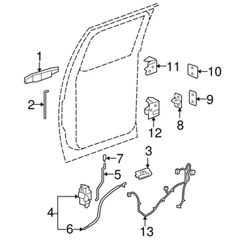 A03Z-Car Door Lock Actuator Rear Right For  Silverado 1500 Crew Cab Pickup 2007-2013 20783866,25876398,937-574