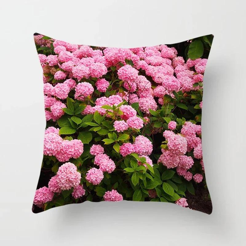 Home Decor Flowers Sunrise Sunset Field Print Pillow Cover Sofa Bedside Car Office Seat Cushion
