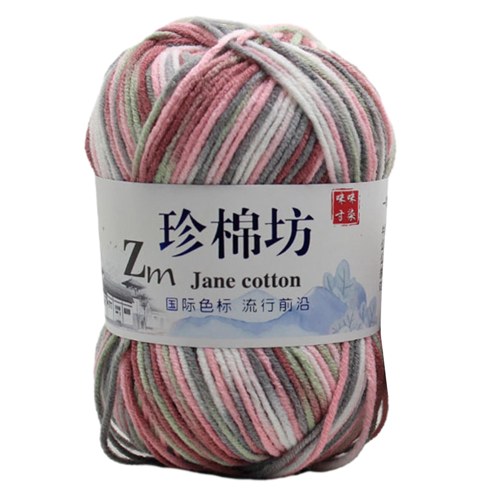 

Шерстяная пряжа для ручного вязания Тай-дай Молочная хлопковая пряжа для вязания крючком Многоцветная шерстяная пряжа Шерсть для ручного вязания Пряжа для вязания крючком 10